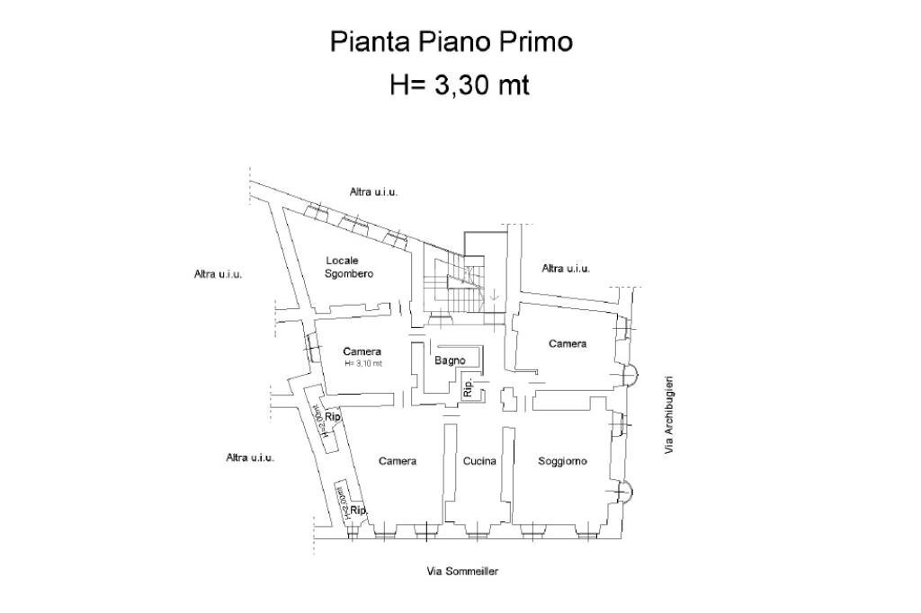 Appartamento Via Archibugieri, Pinerolo - planimetria 1