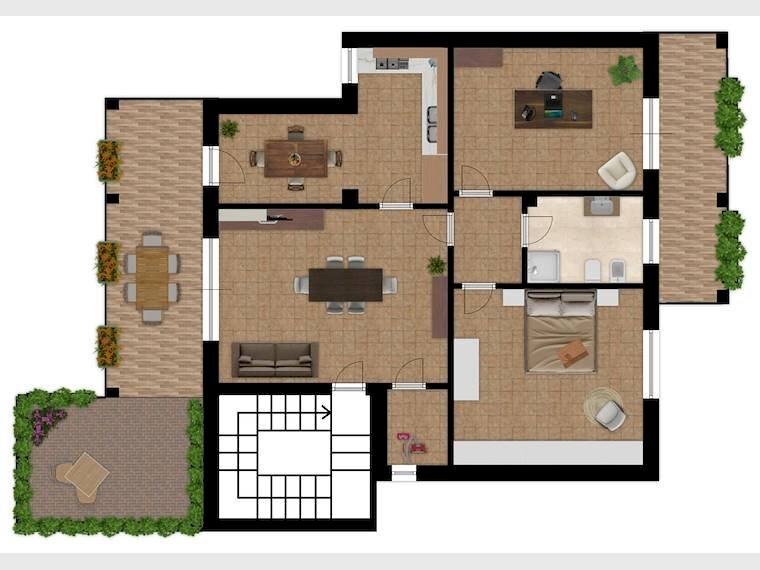 Appartamento Via Bessone, 23, Pinerolo - planimetria 1