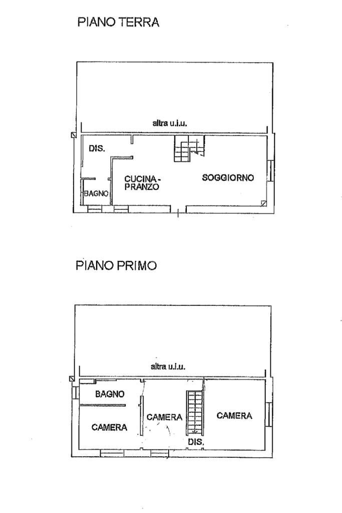 Portion of a house Via Canaletto, Malalbergo - floor plans 1