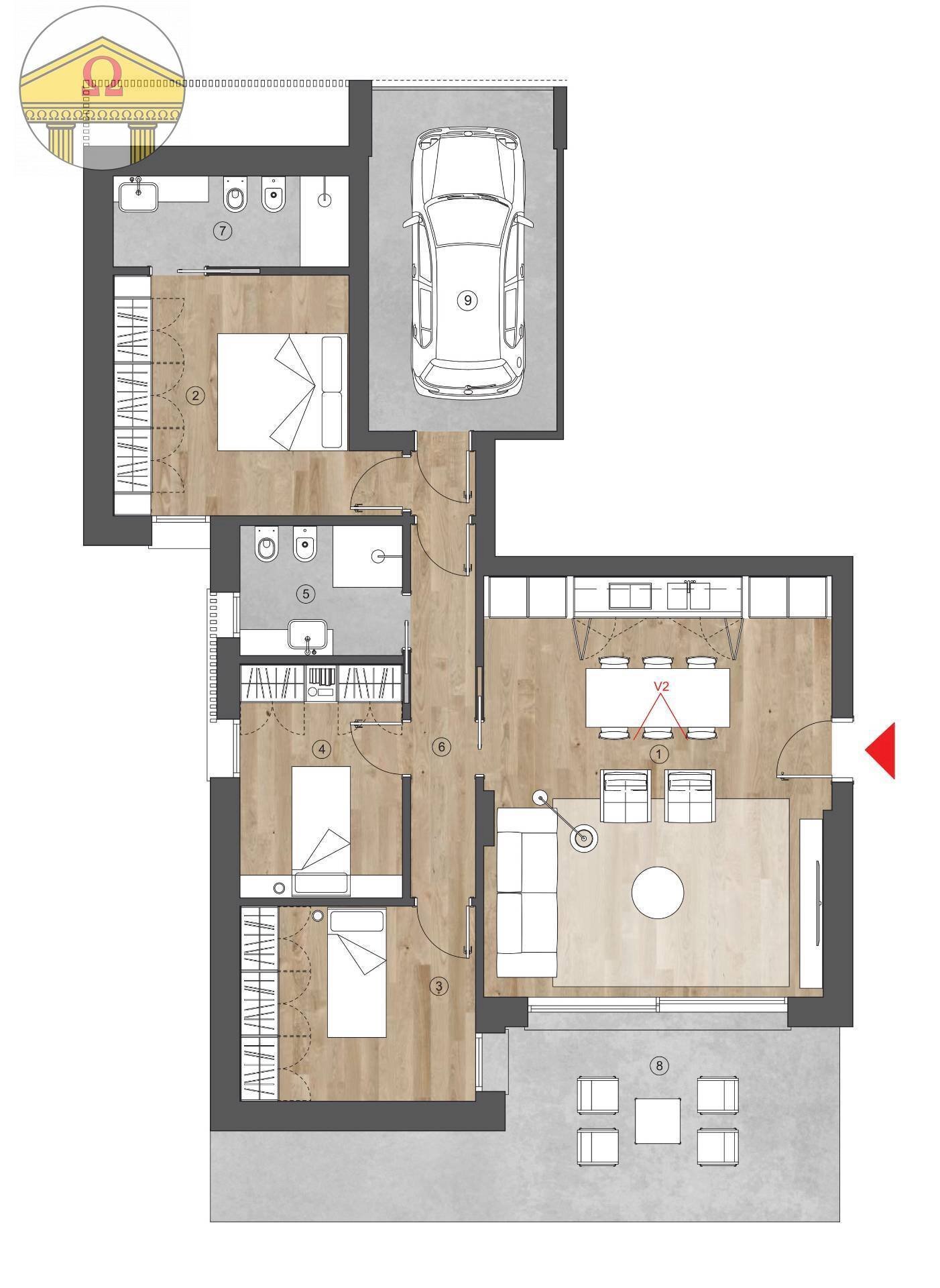 Foto 5 - Appartamento Ponzano Veneto - planimetria 1