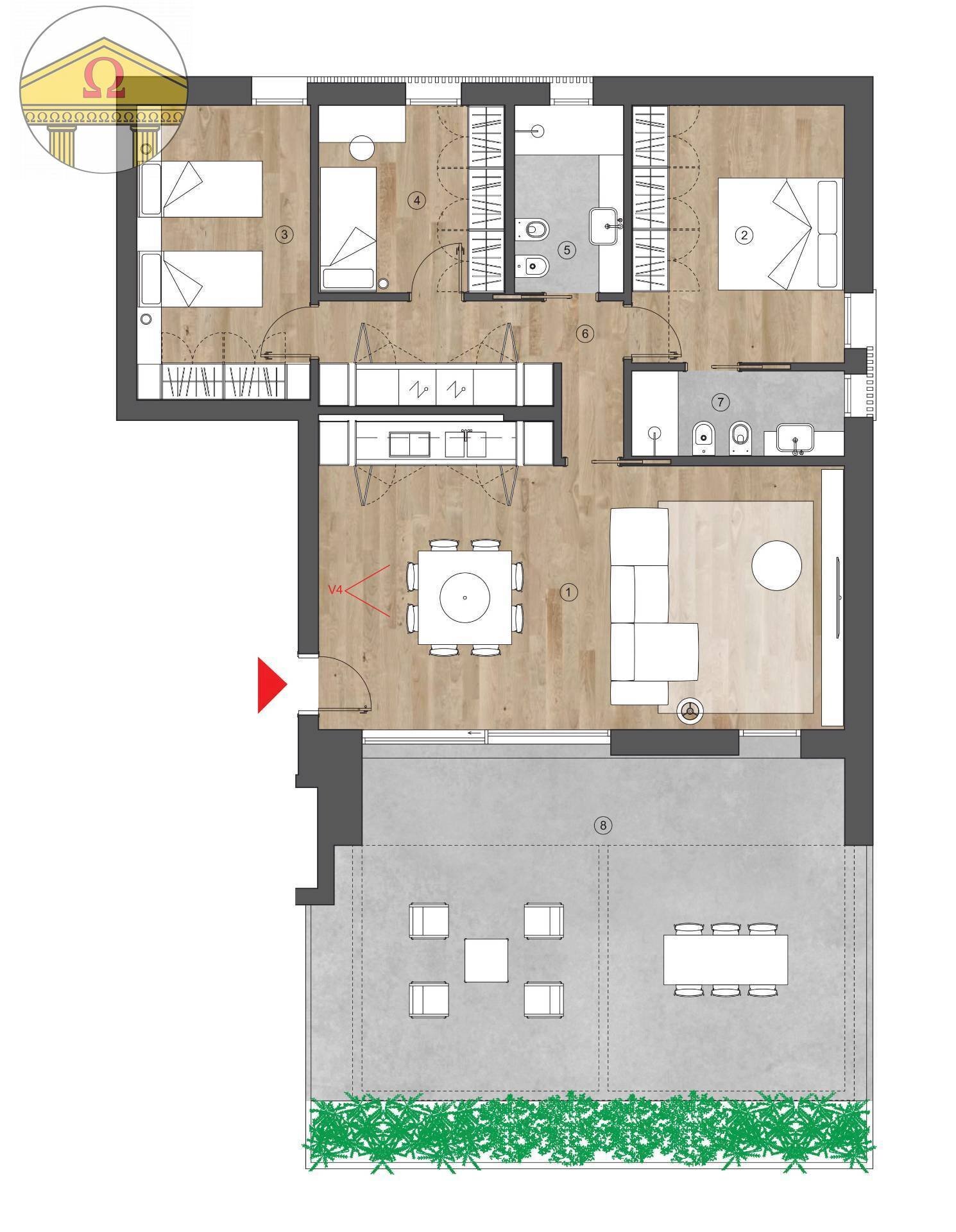 Foto 6 - Appartamento Ponzano Veneto - planimetria 1