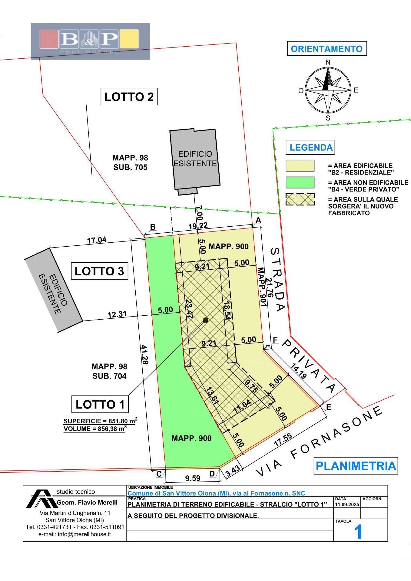 Foto 4 - Terreno edificabile Via per San Vittore Olona, Legnano - planimetria 1