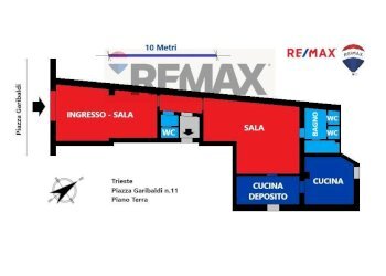 Pianta 2D - Attività Commerciale Piazza Giuseppe Garibaldi
 
11, Trieste - foto 1