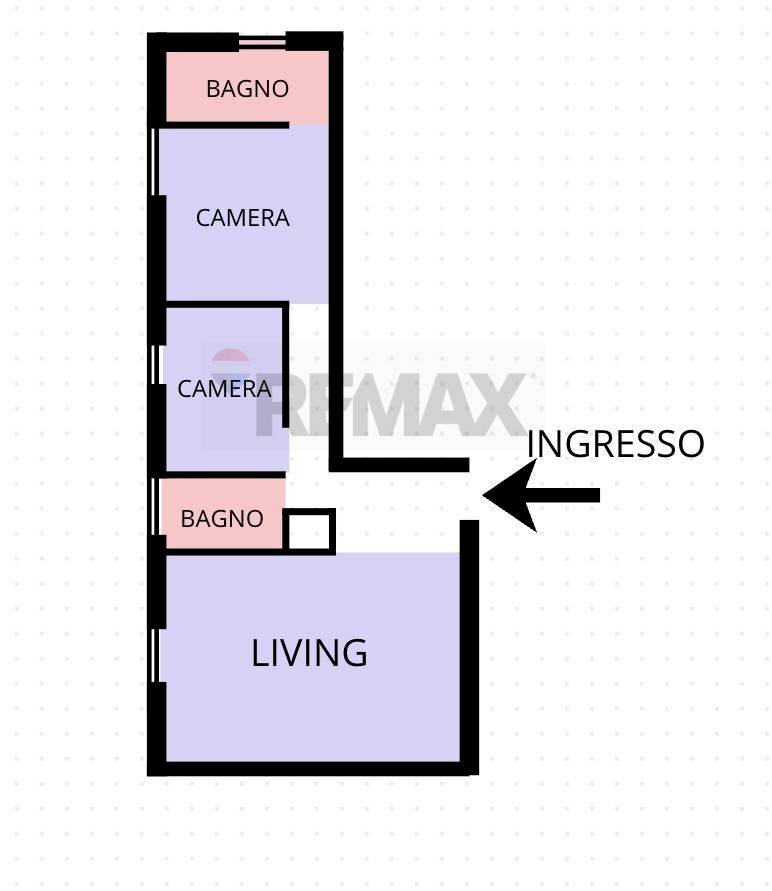 Pianta 2D - Appartamento Via Celestino Peroglio
 
3, Vercelli - planimetria 1