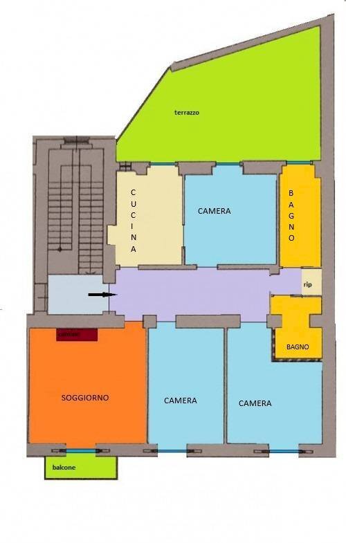 Foto 2 - Four-room apartment V. Paolo Giovio
 
45, Milano - floor plans 1