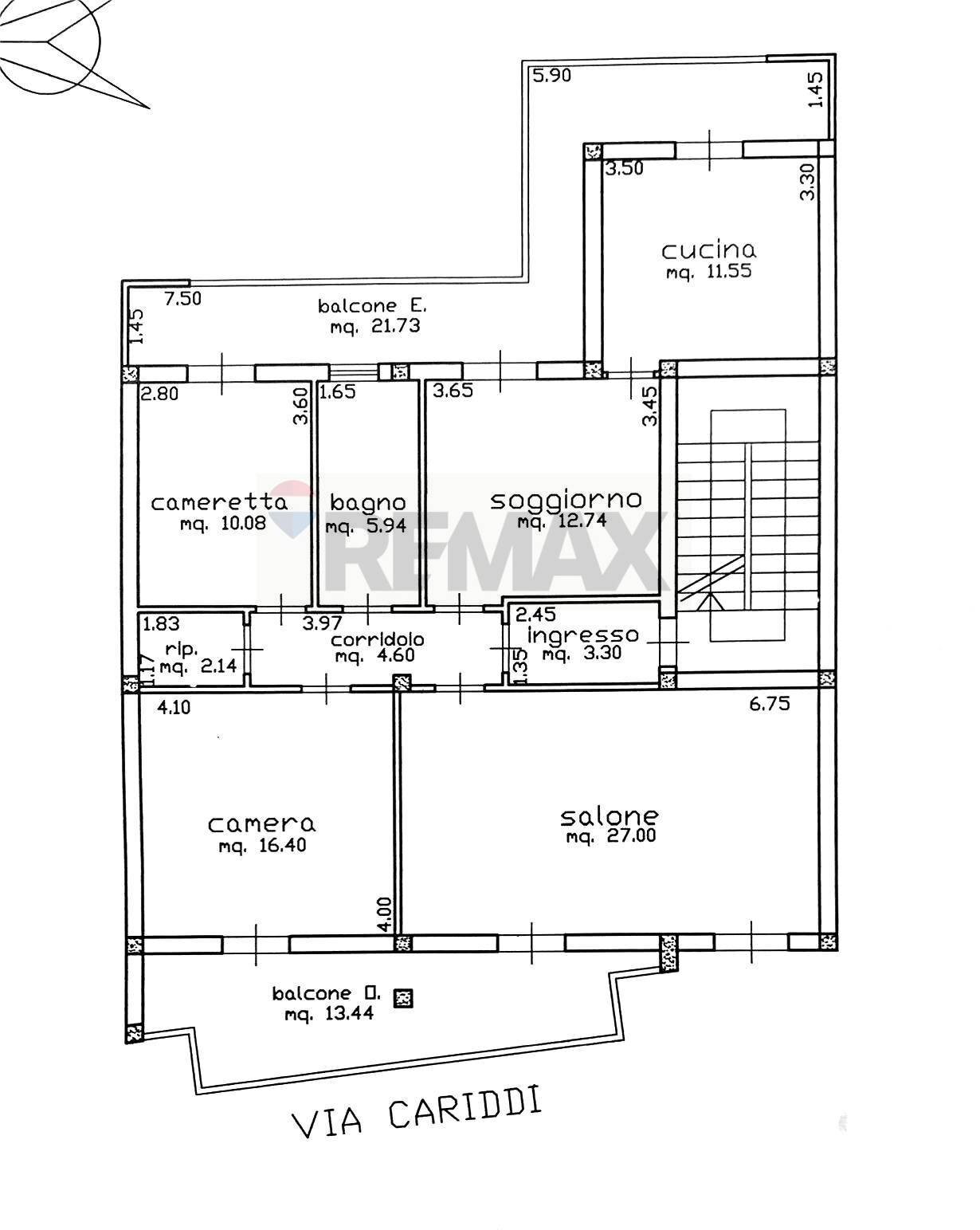 Pianta 2D - Quadrilocale Via Cariddi
 
26, Erice - planimetria 1