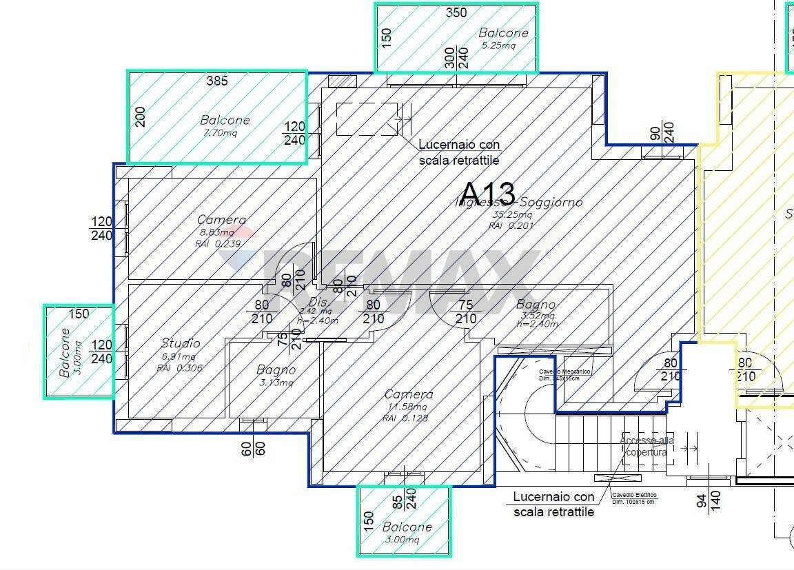 Pianta 2D - Four-room apartment Rimini - floor plans 1