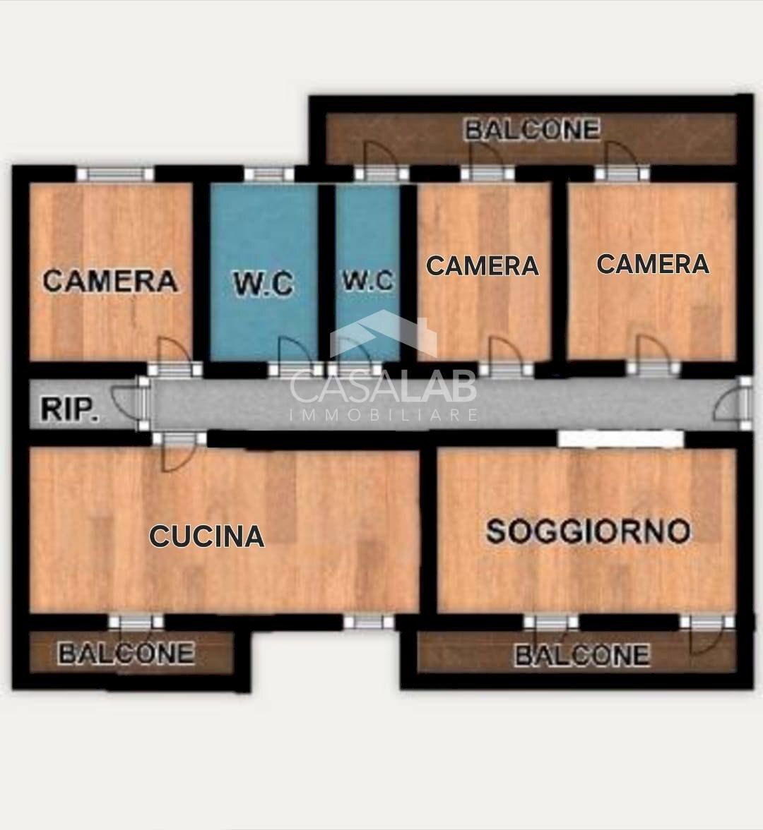 Foto 2 - Appartamento Via Domenico Lo Faso
 
7, Palermo - planimetria 1