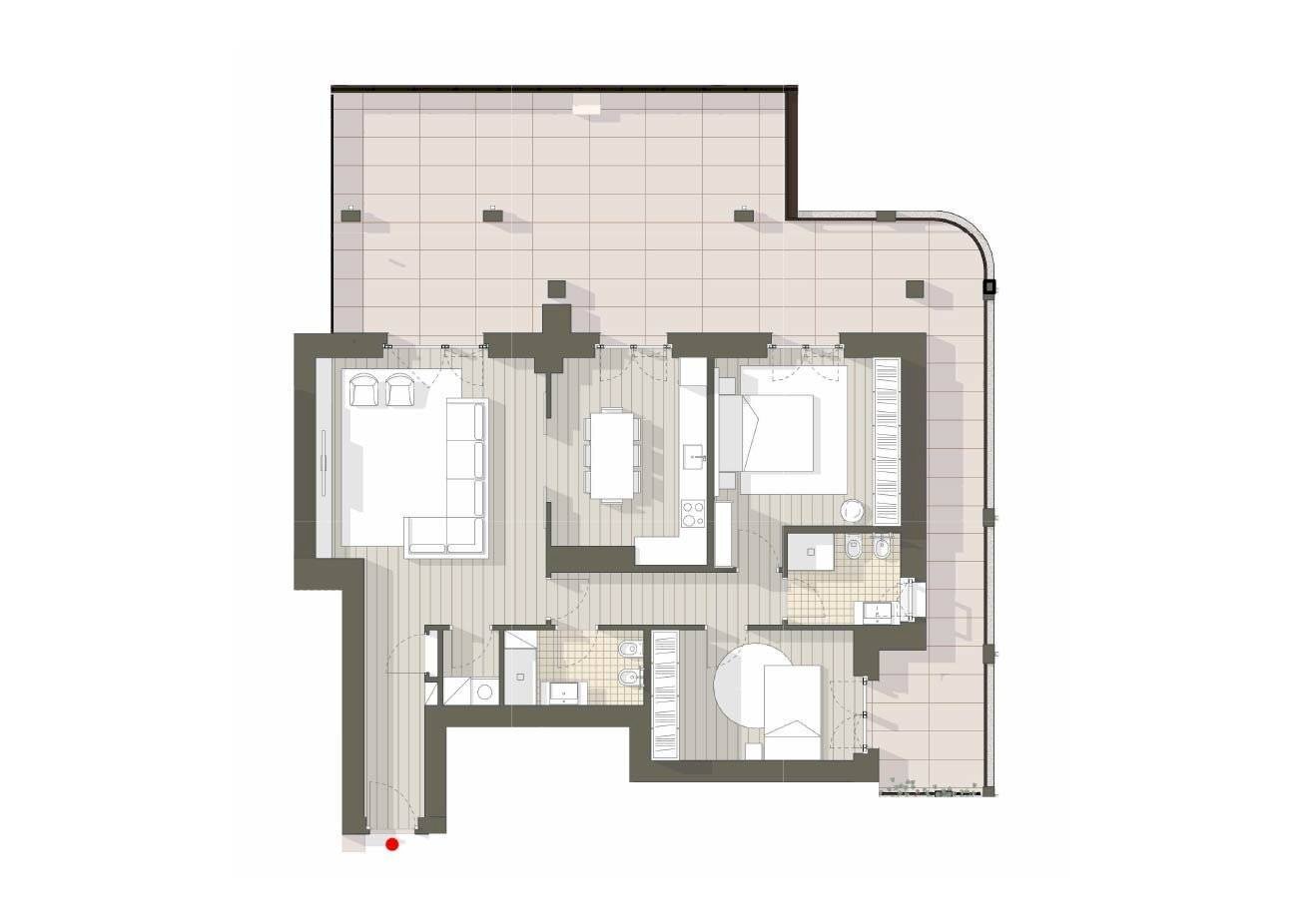 Quadrilocale corso Stati Uniti 21., Torino (zona Crocetta) - planimetria 1
