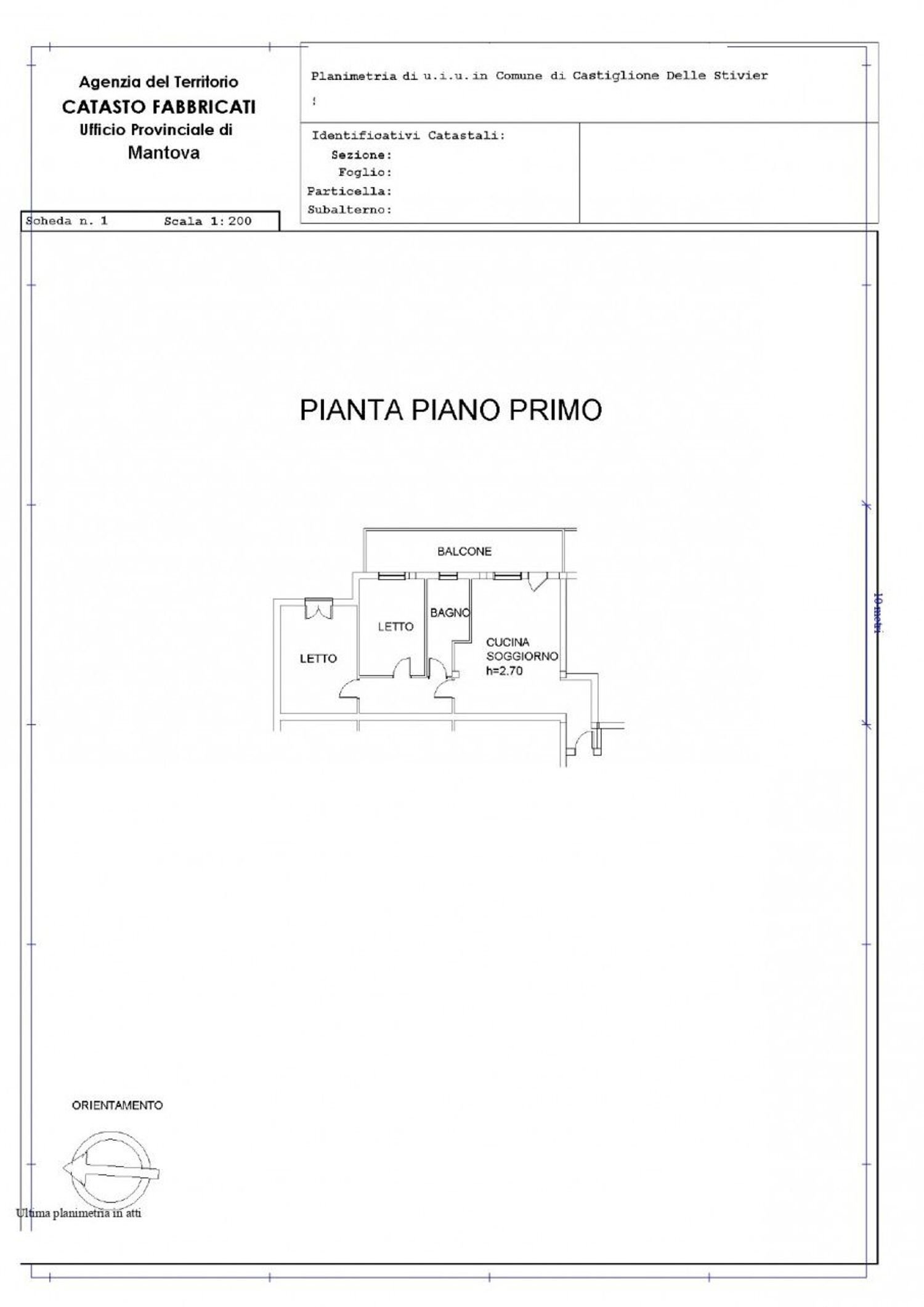 planimetria - Trilocale pietro nenni, Castiglione delle Stiviere - planimetria 1