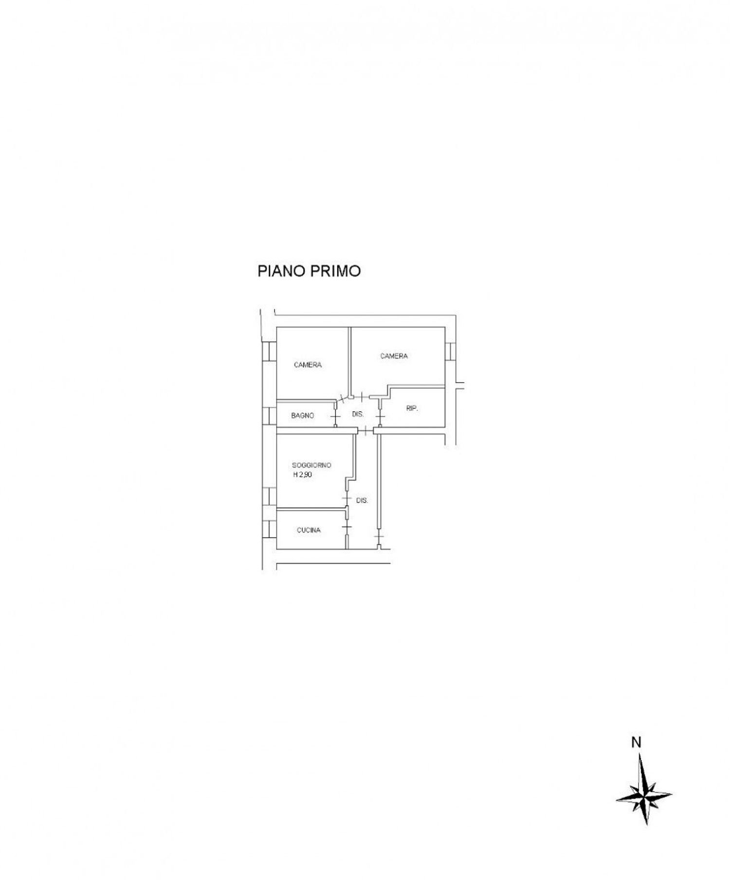 planimetria - Three-room apartment Giovanni XXIII, Prevalle - floor plans 1