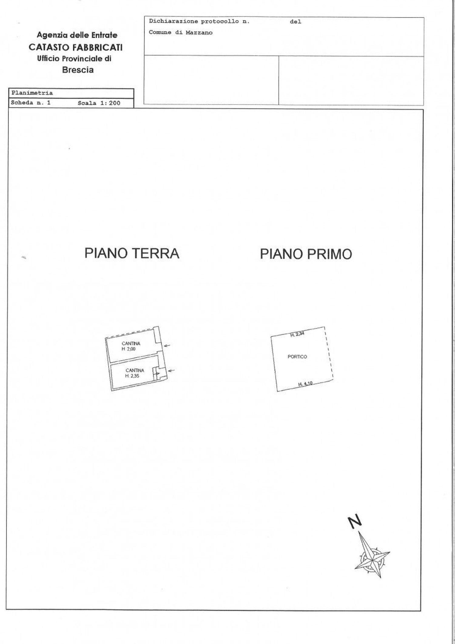 planimetria - Rustico Basiletti, Mazzano - planimetria 1