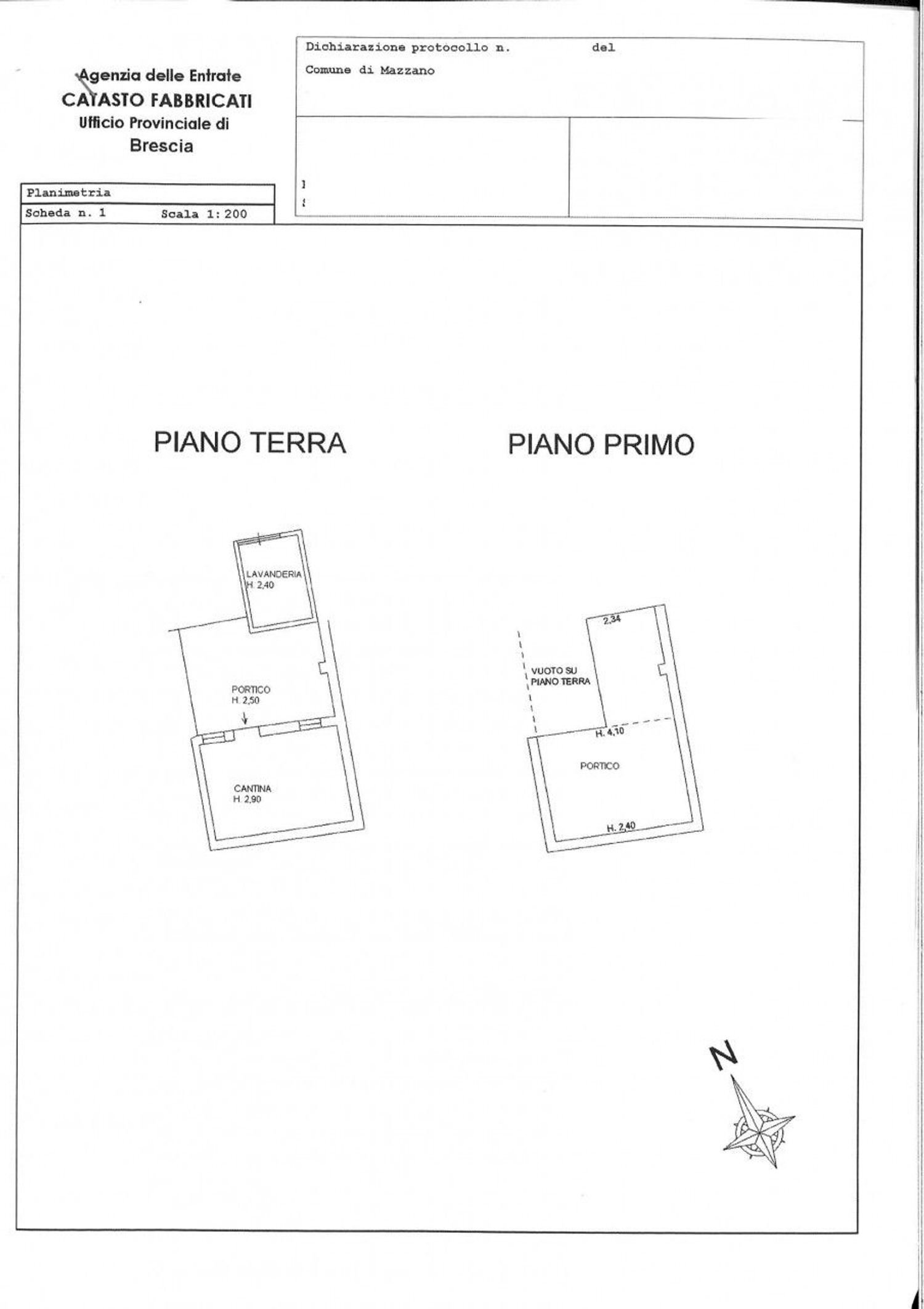 planimetria - Rustico Basiletti, Mazzano - planimetria 1