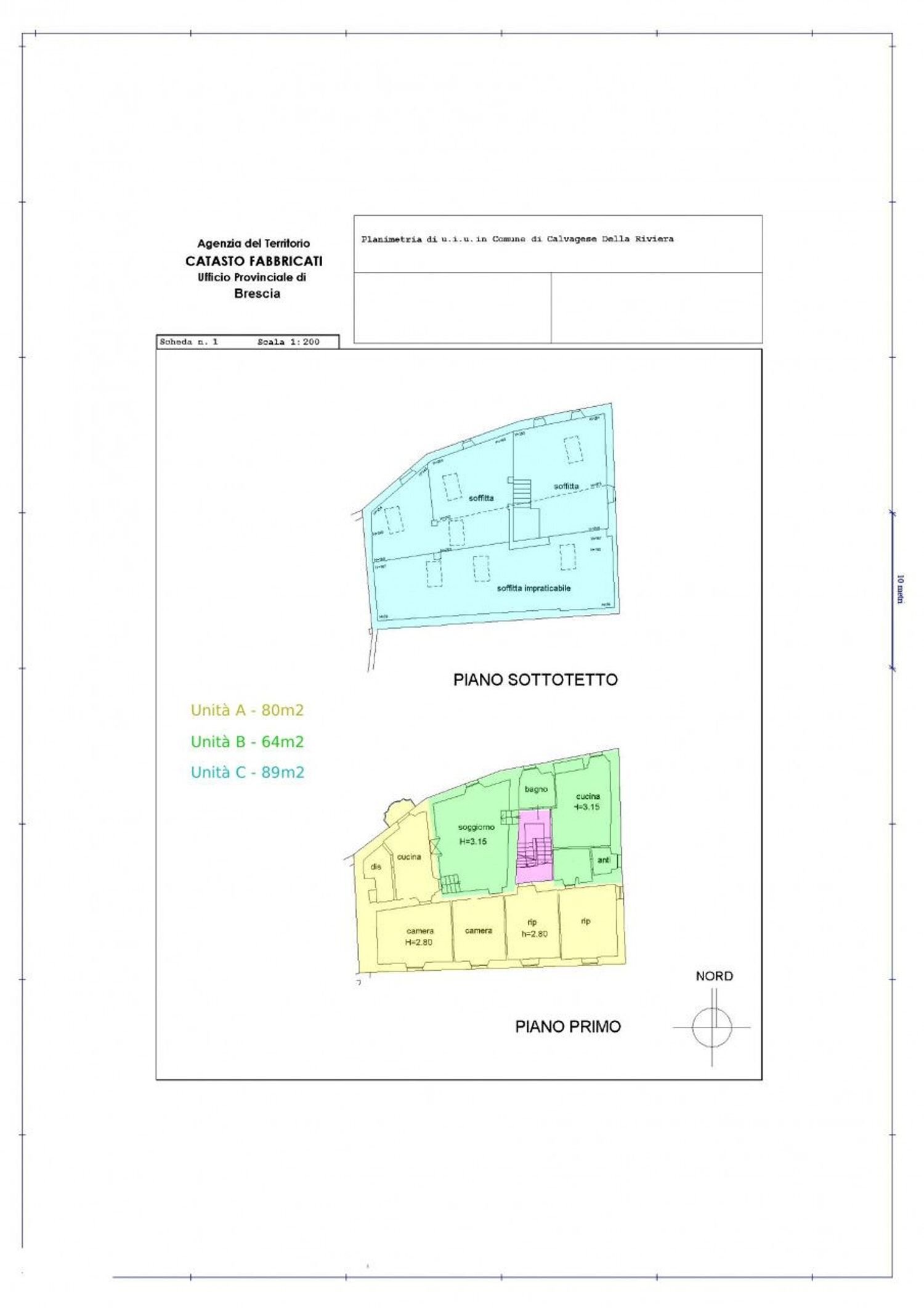 planimetria - Rustico Municipio, Calvagese della Riviera - planimetria 1