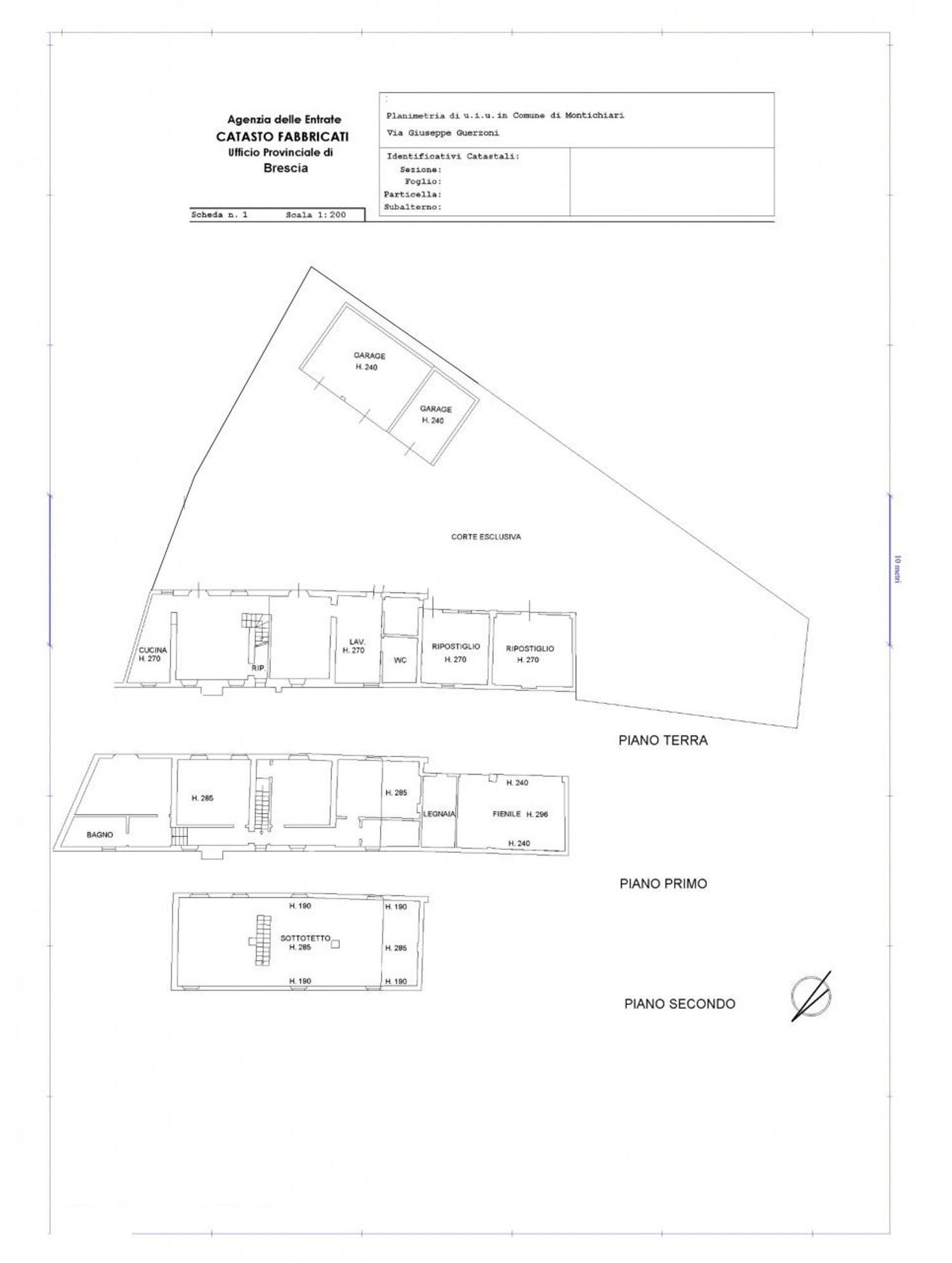 planimetria - Casa semi indipendente marconi, Montichiari - planimetria 1
