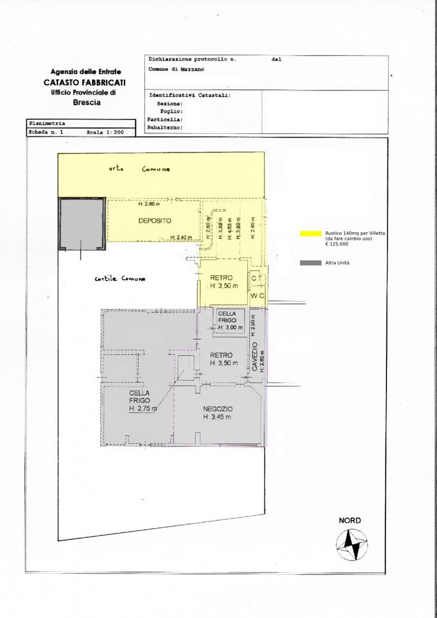 planimetria - Rustico Repubblica, Rezzato - planimetria 1