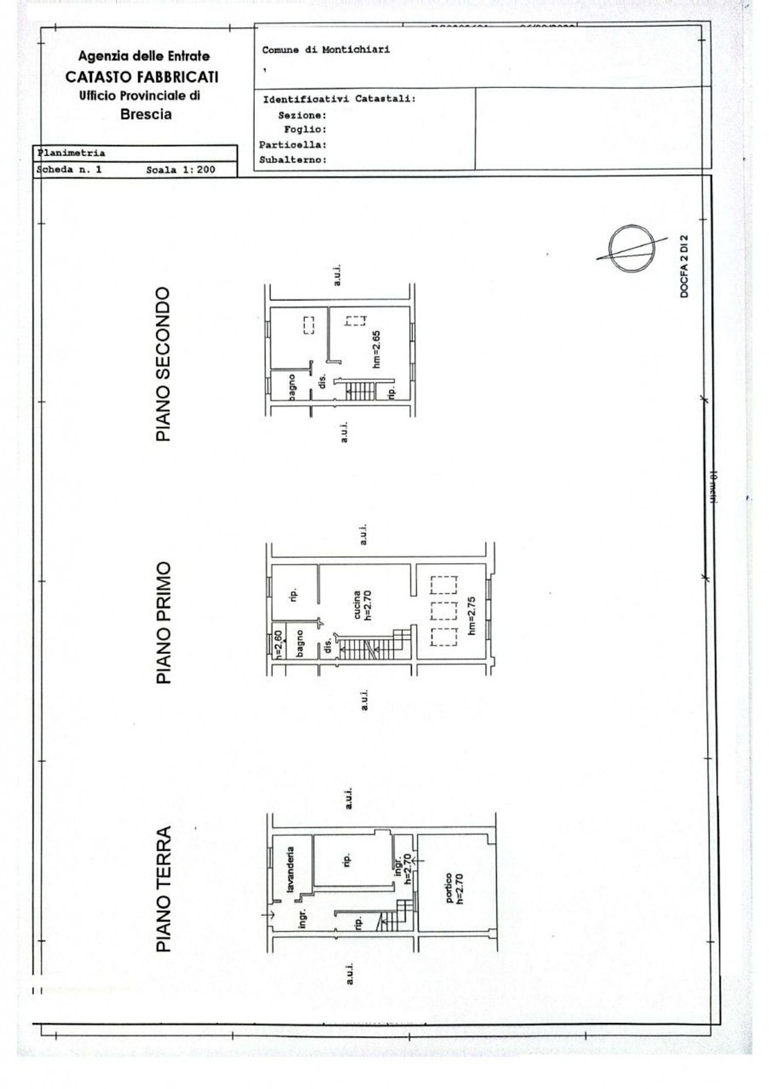planimetria - Casa semi indipendente Sacca, Montichiari - planimetria 1
