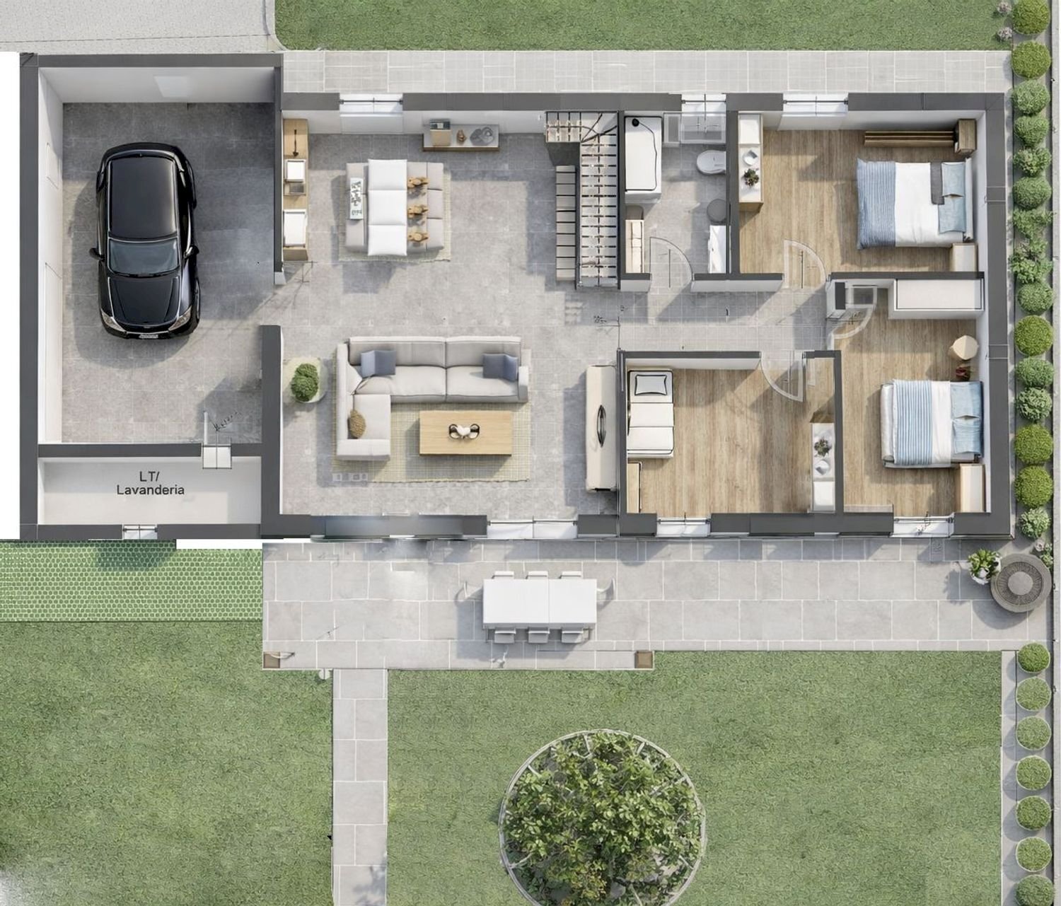 planimetria - Villa C. Cattaneo, Montichiari - planimetria 1