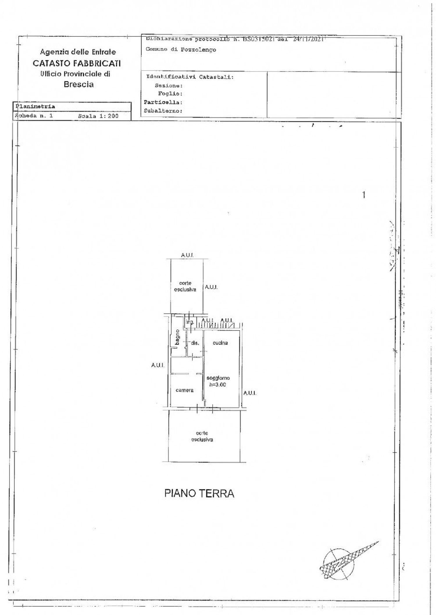 planimetria - Trilocale Cerini, Pozzolengo - planimetria 1