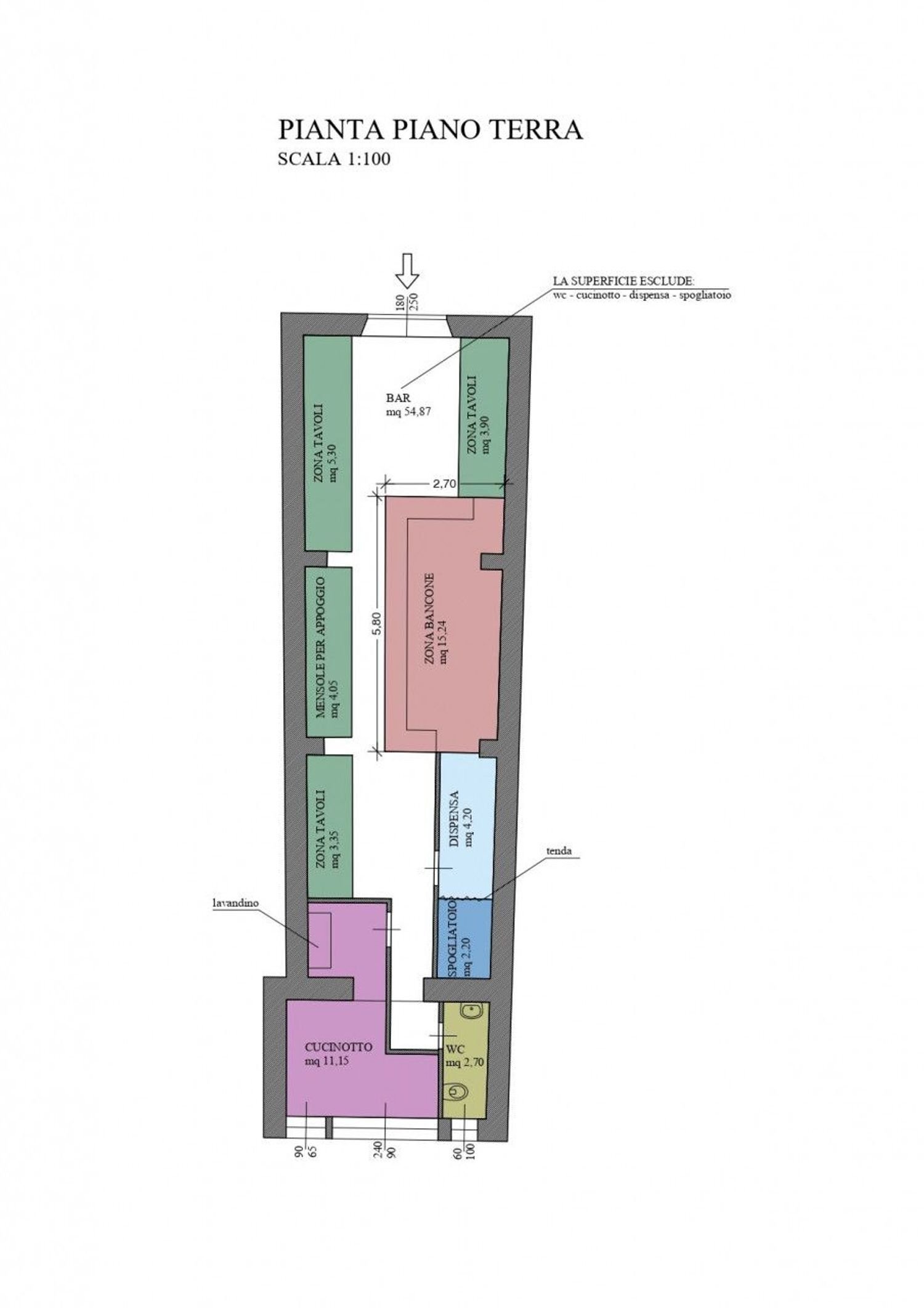 planimetria - Attività Commerciale VIA BATTISTI, Montichiari - planimetria 1