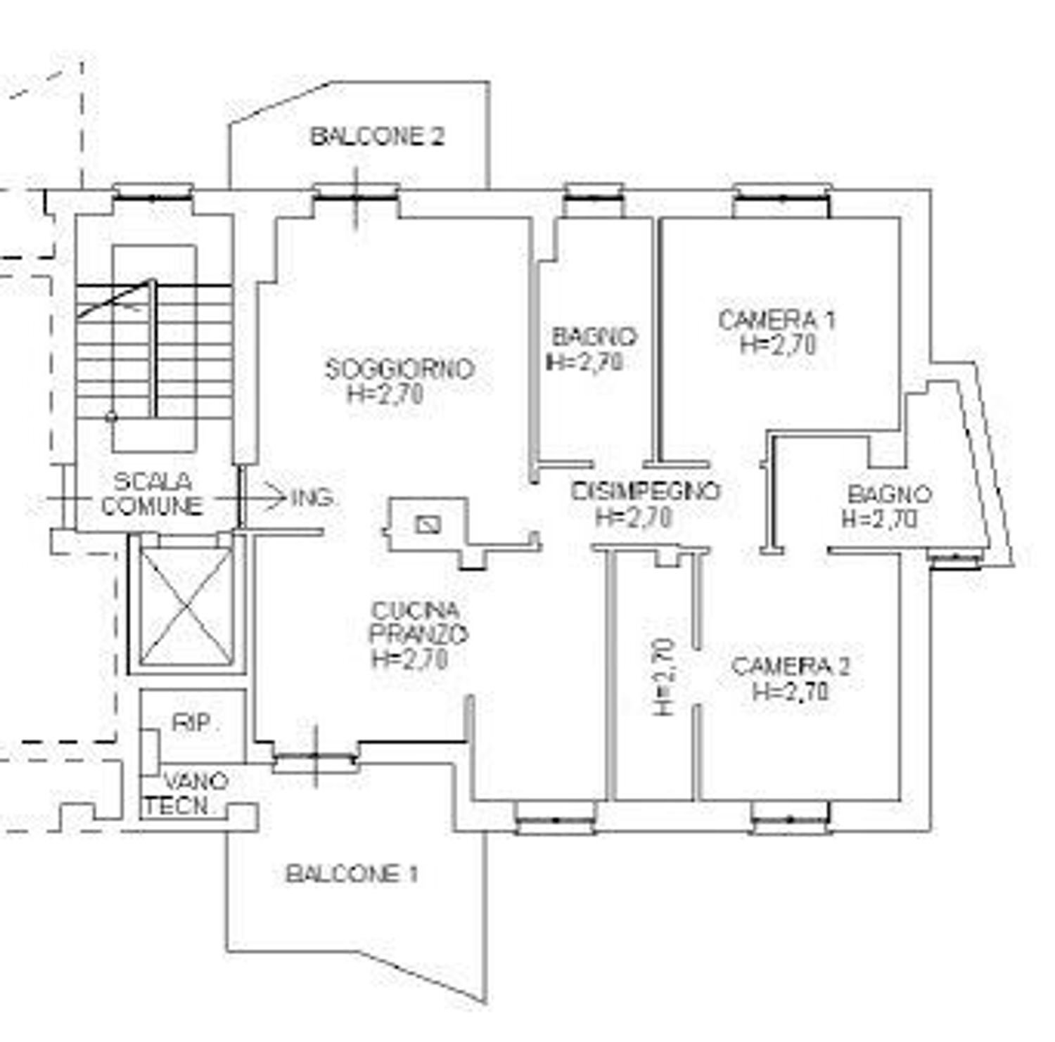 planimetria - Attico 8 Marzo, Tolentino - planimetria 1