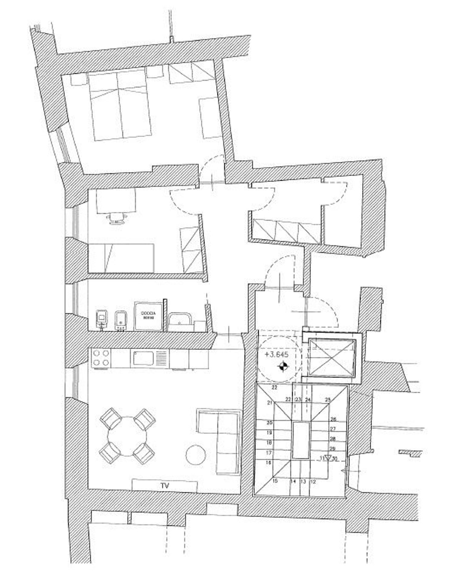 planimetria - Quadrilocale Ozeri, Tolentino - planimetria 1