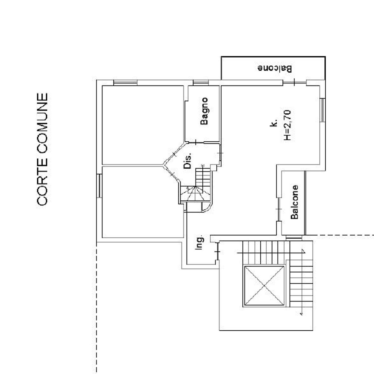 planimetria - Villa Bifamiliare Carlo Santini
 
5, Tolentino - planimetria 1