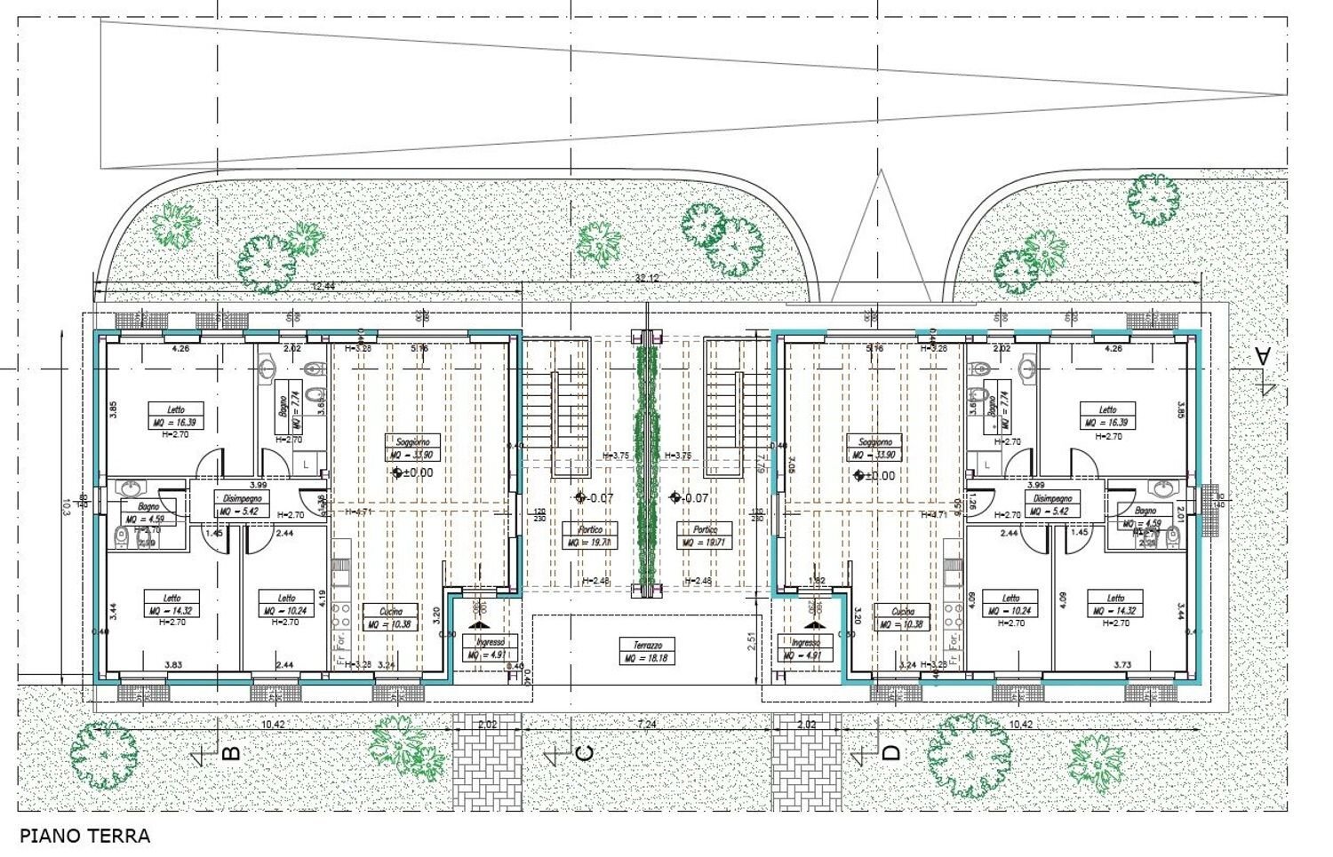 planimetria - Casa semi indipendente Collina
 
14, Tolentino - planimetria 1