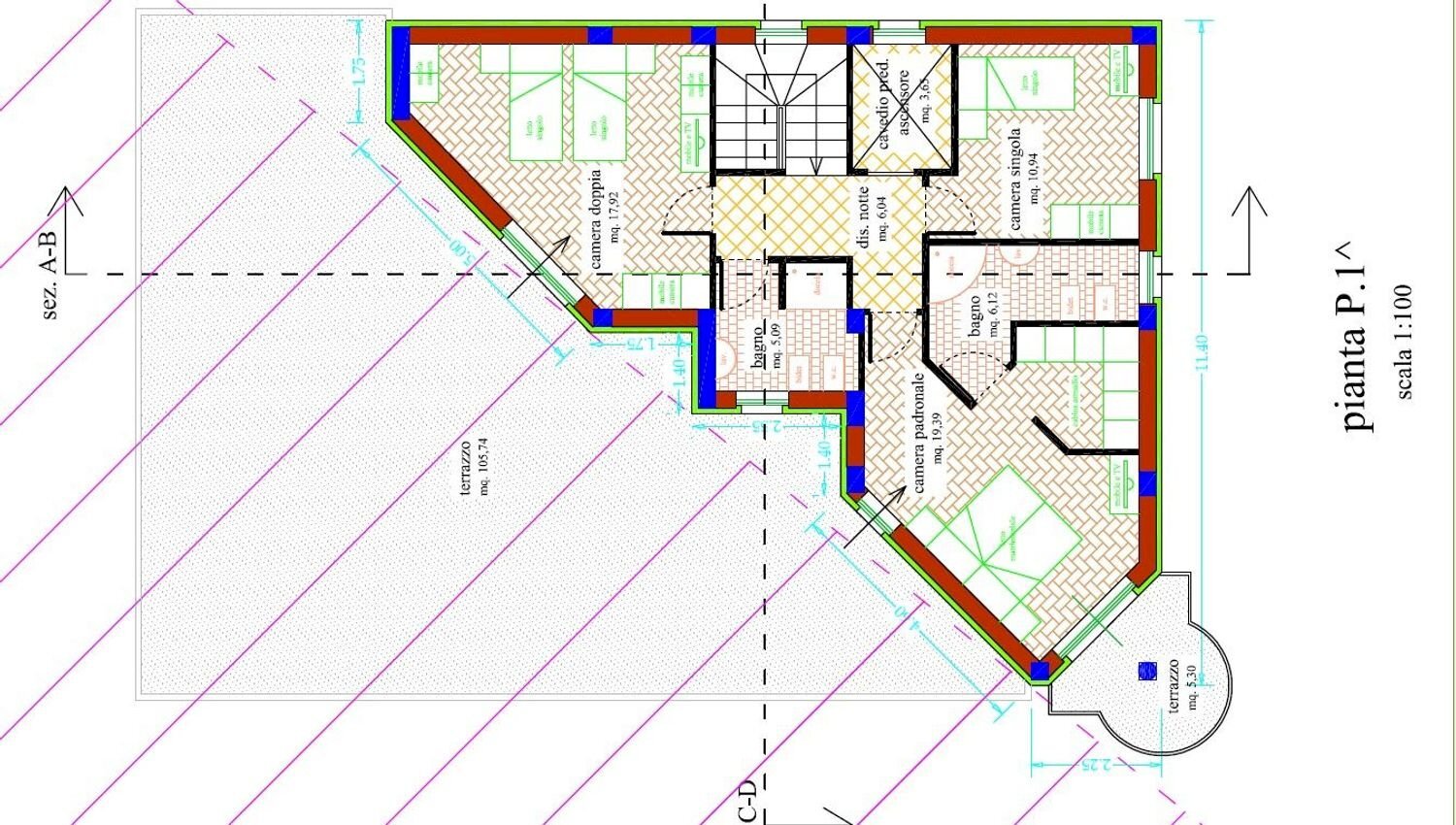 planimetria - Villa San Giorgio, Belforte del Chienti - planimetria 1