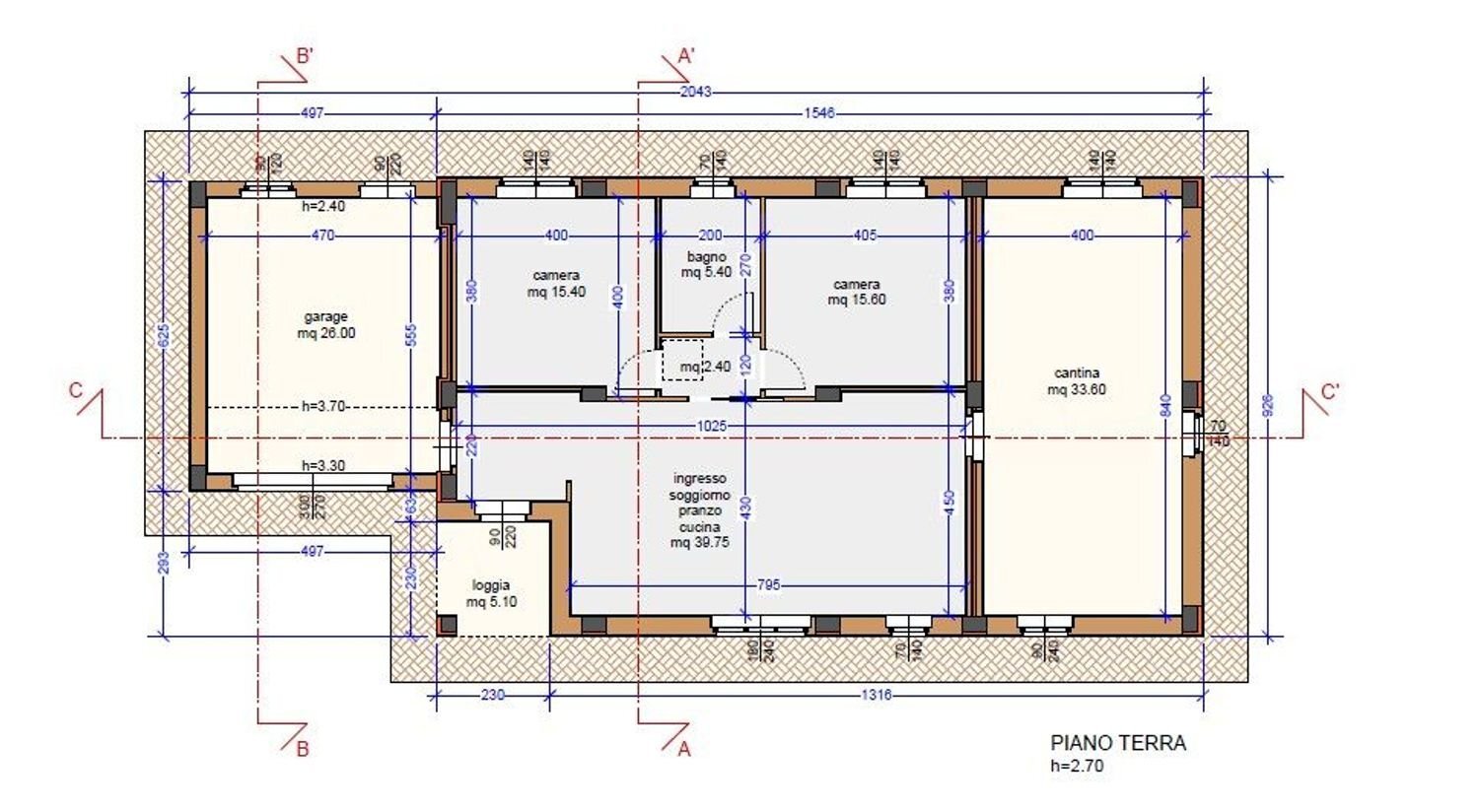 planimetria - Villa Colli
 
44, Serrapetrona - planimetria 1
