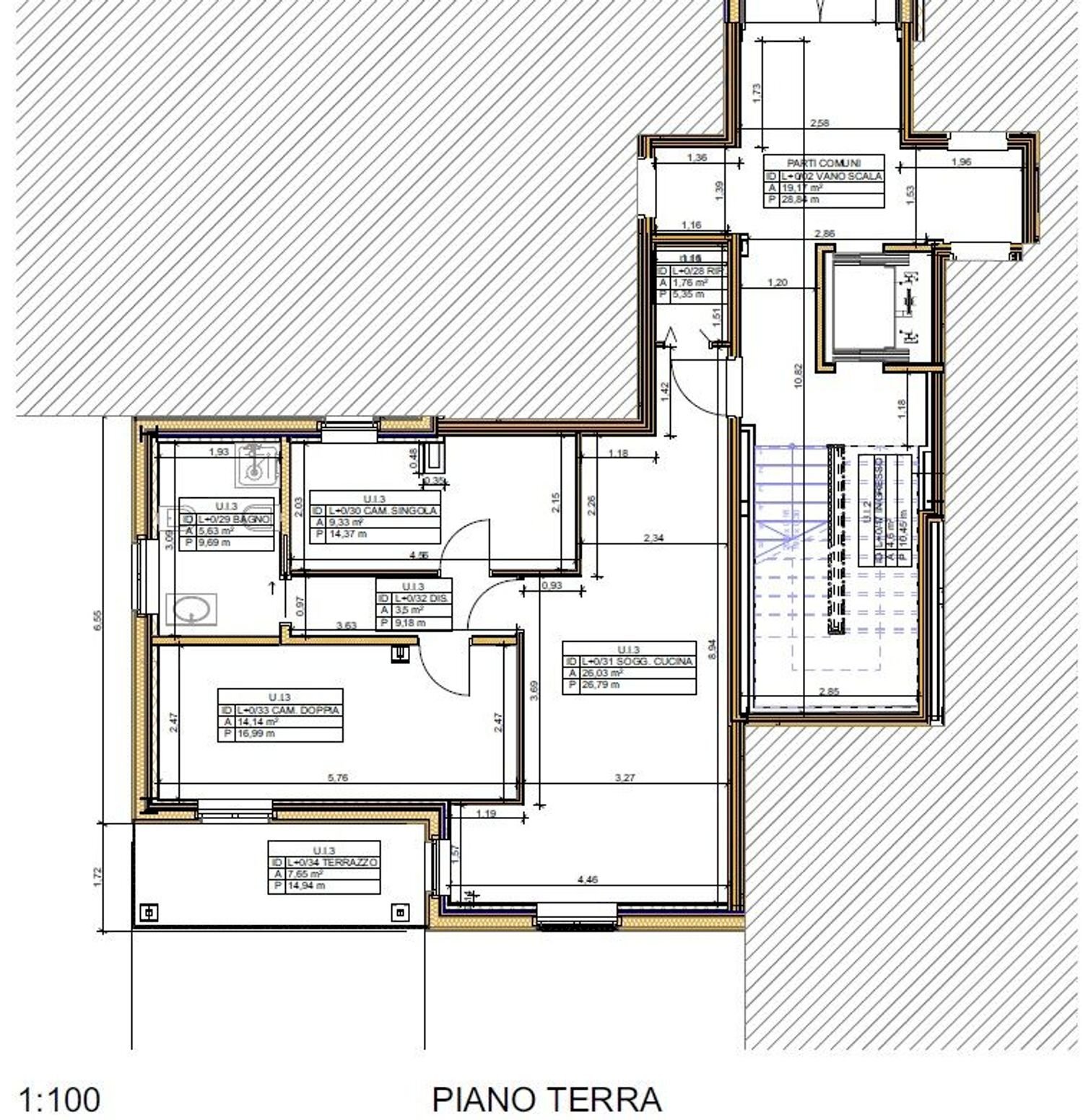 planimetria - Three-room apartment Labastide Murat, Tolentino - floor plans 1