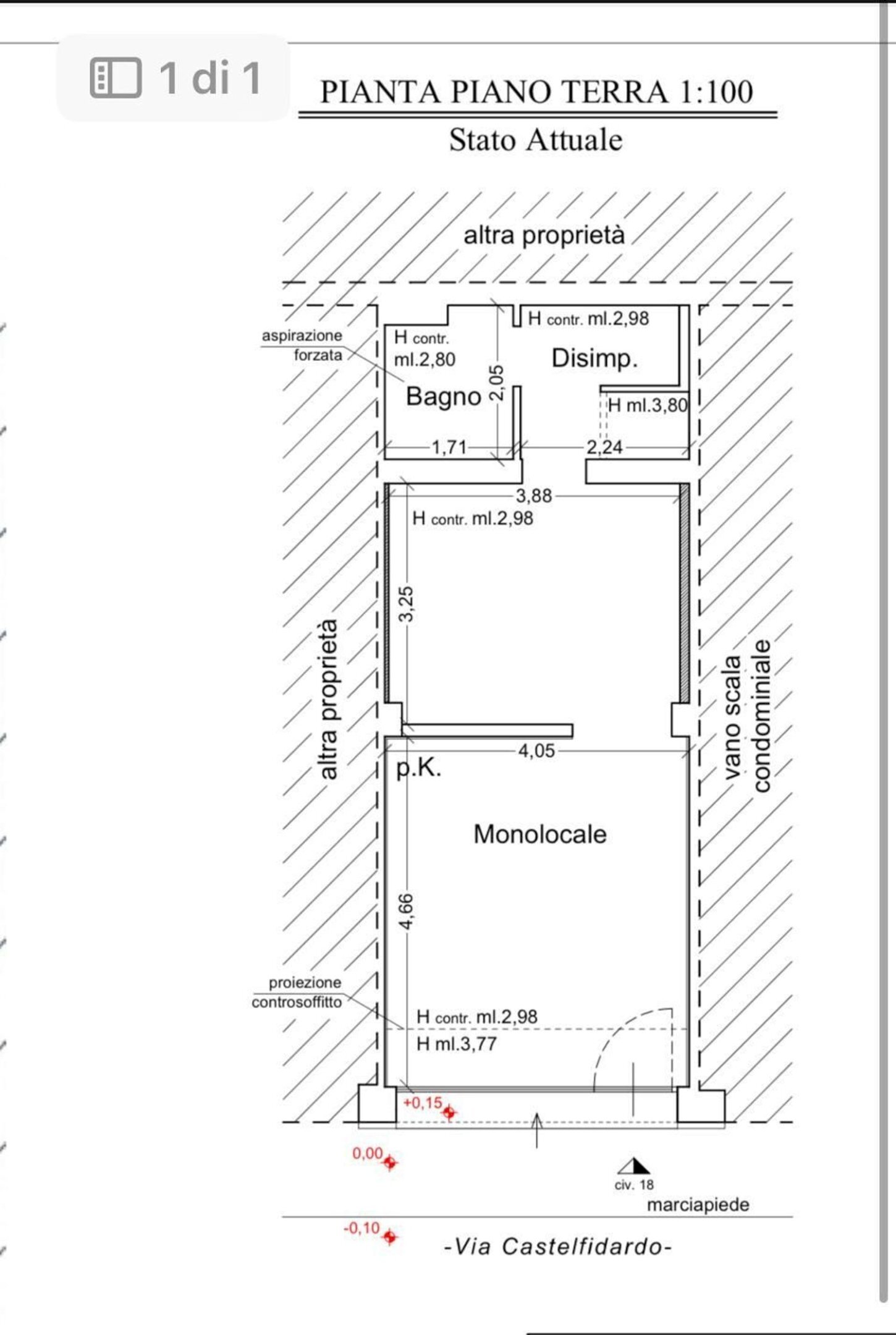 planimetria - Monolocale Castelfidardo
 
20, Civitanova Marche - planimetria 1