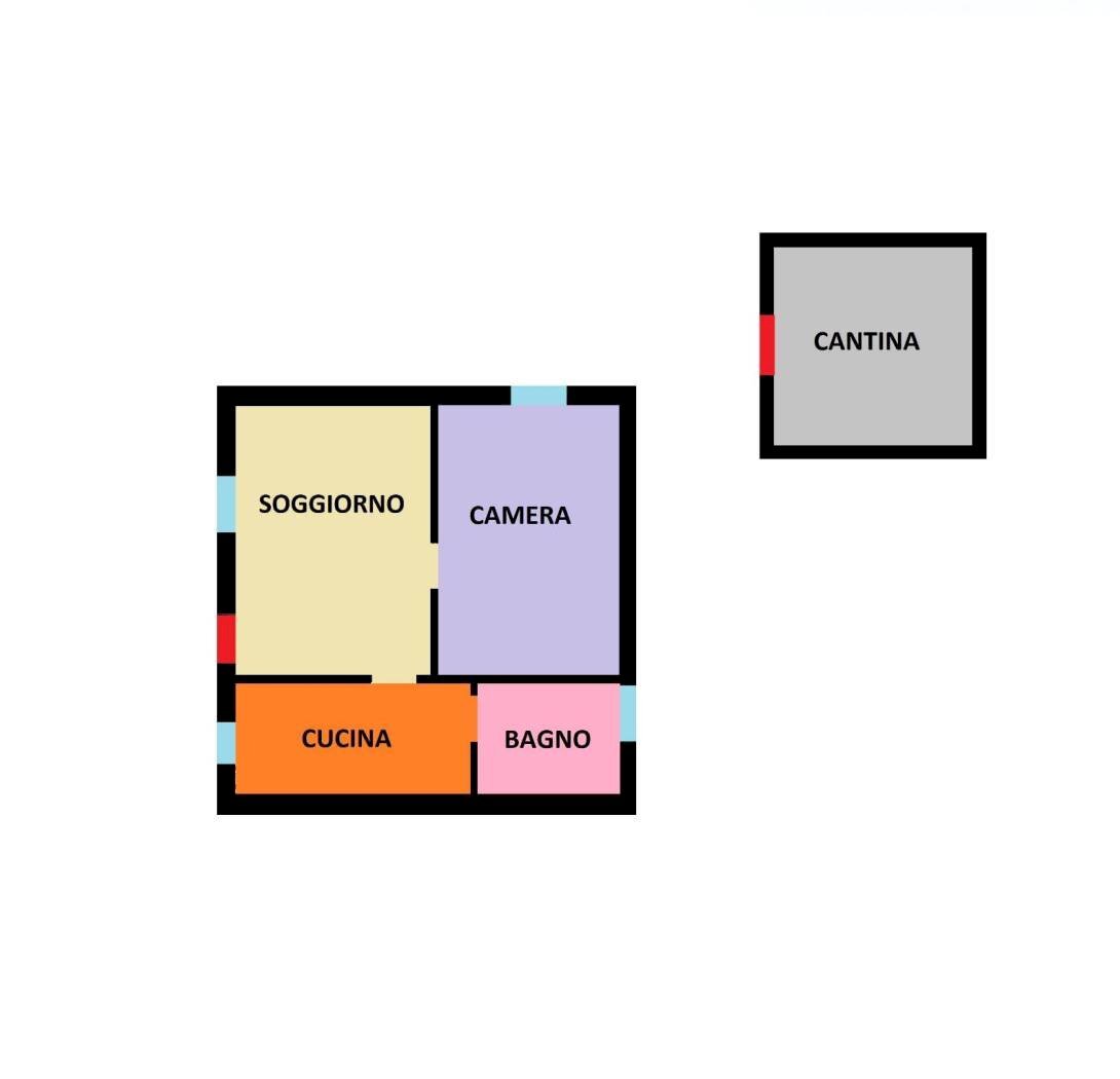 Trilocale via Belvedere, 11, Monzuno - planimetria 1