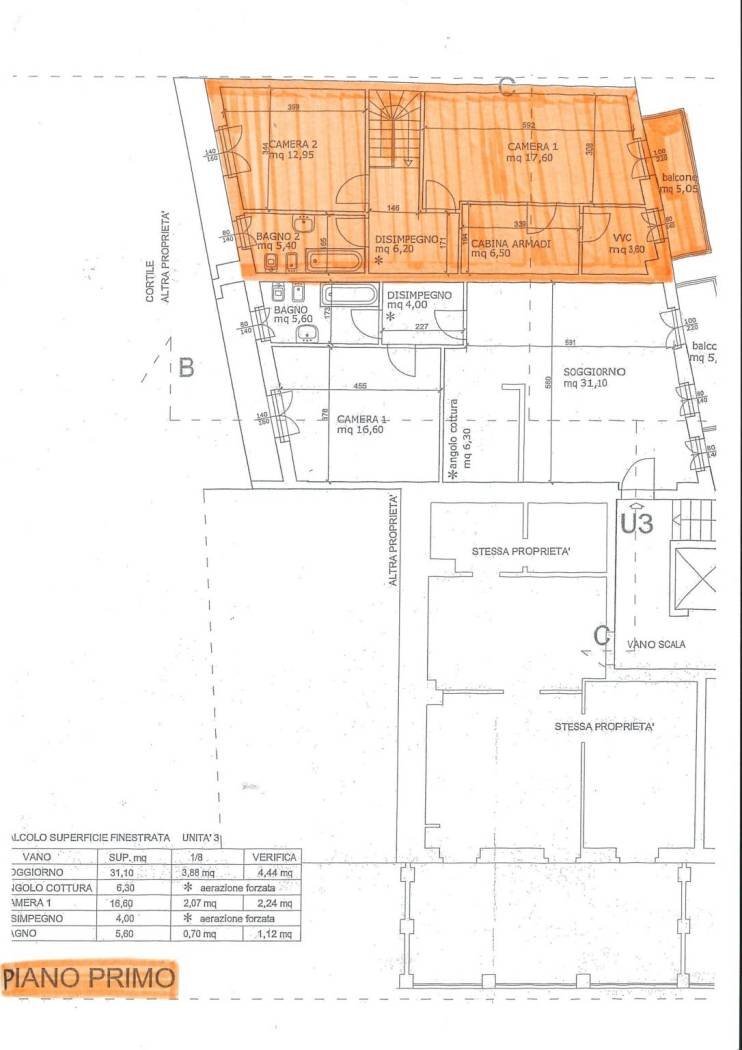 Four-room apartment via Giovanni Trimaglio, 41/B, Busca - floor plans 1