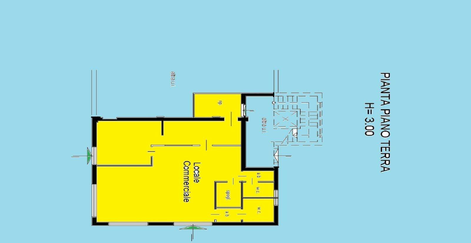 Shop via del Villino, Alanno - floor plans 1