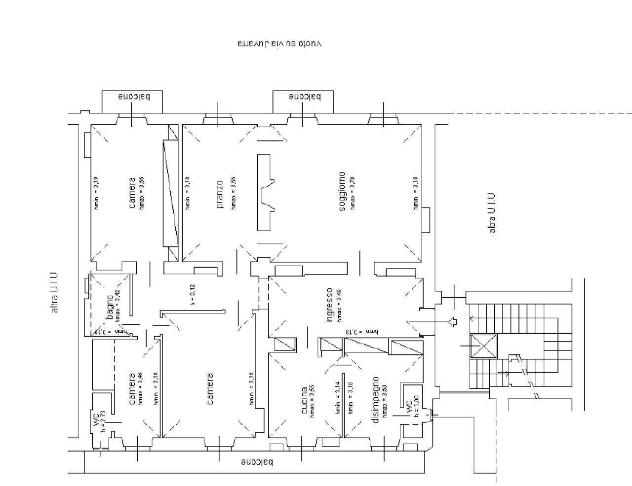 Appartamento via Filippo Juvarra, 1, Torino (zona Centro) - planimetria 1