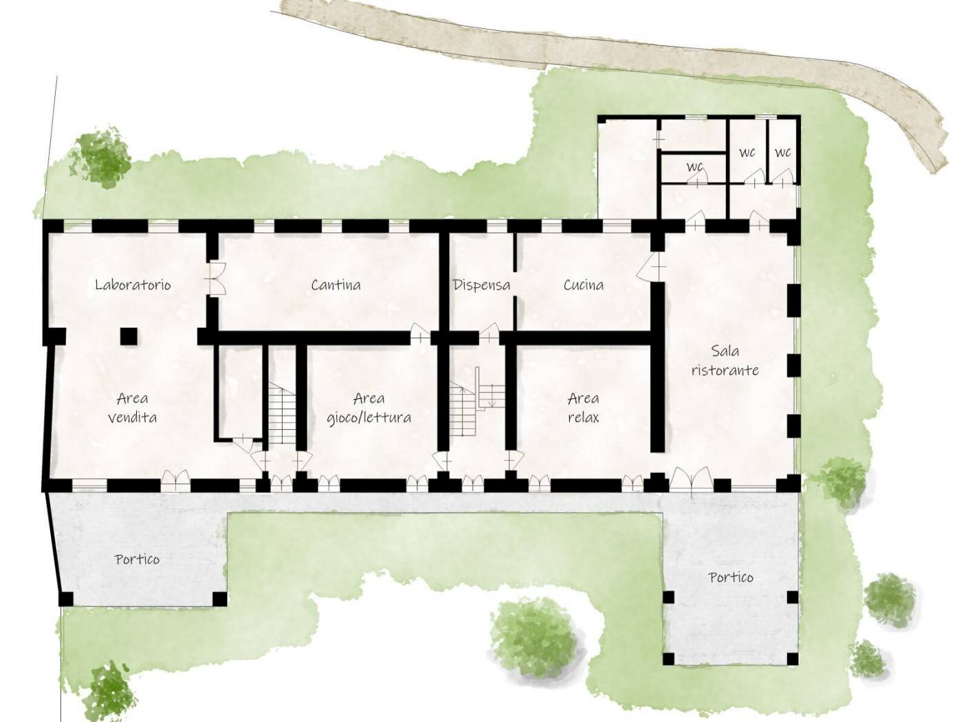 Villa Dogliani - floor plans 1