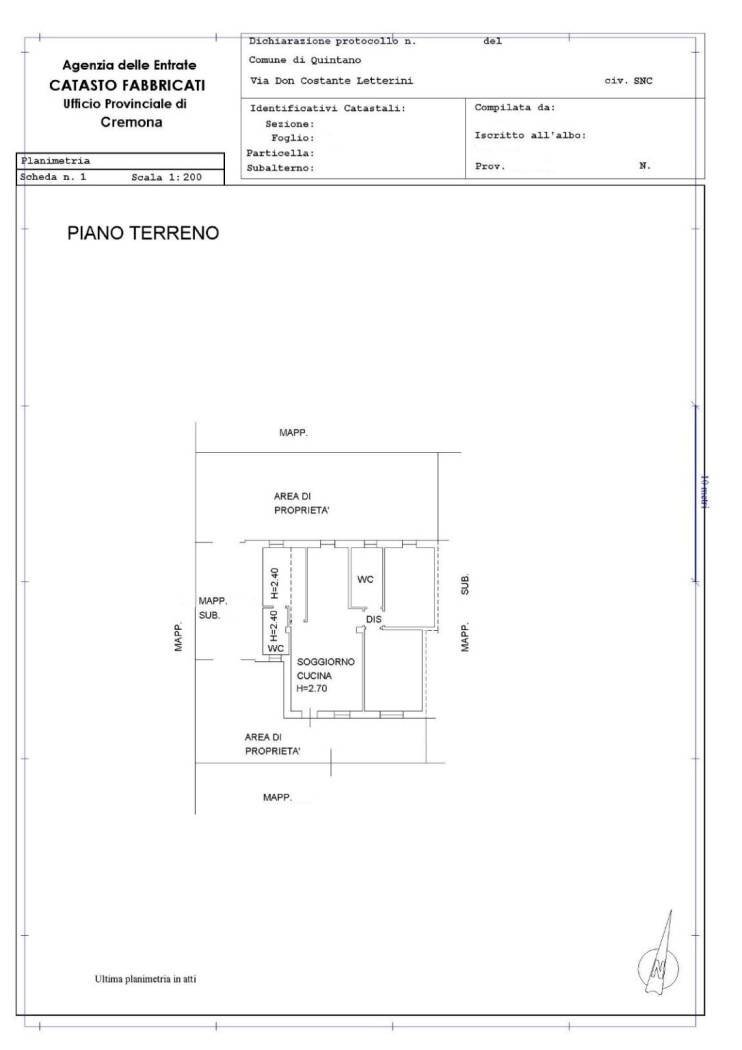 Villa via Don Costante Letterini, 13, Quintano - planimetria 1