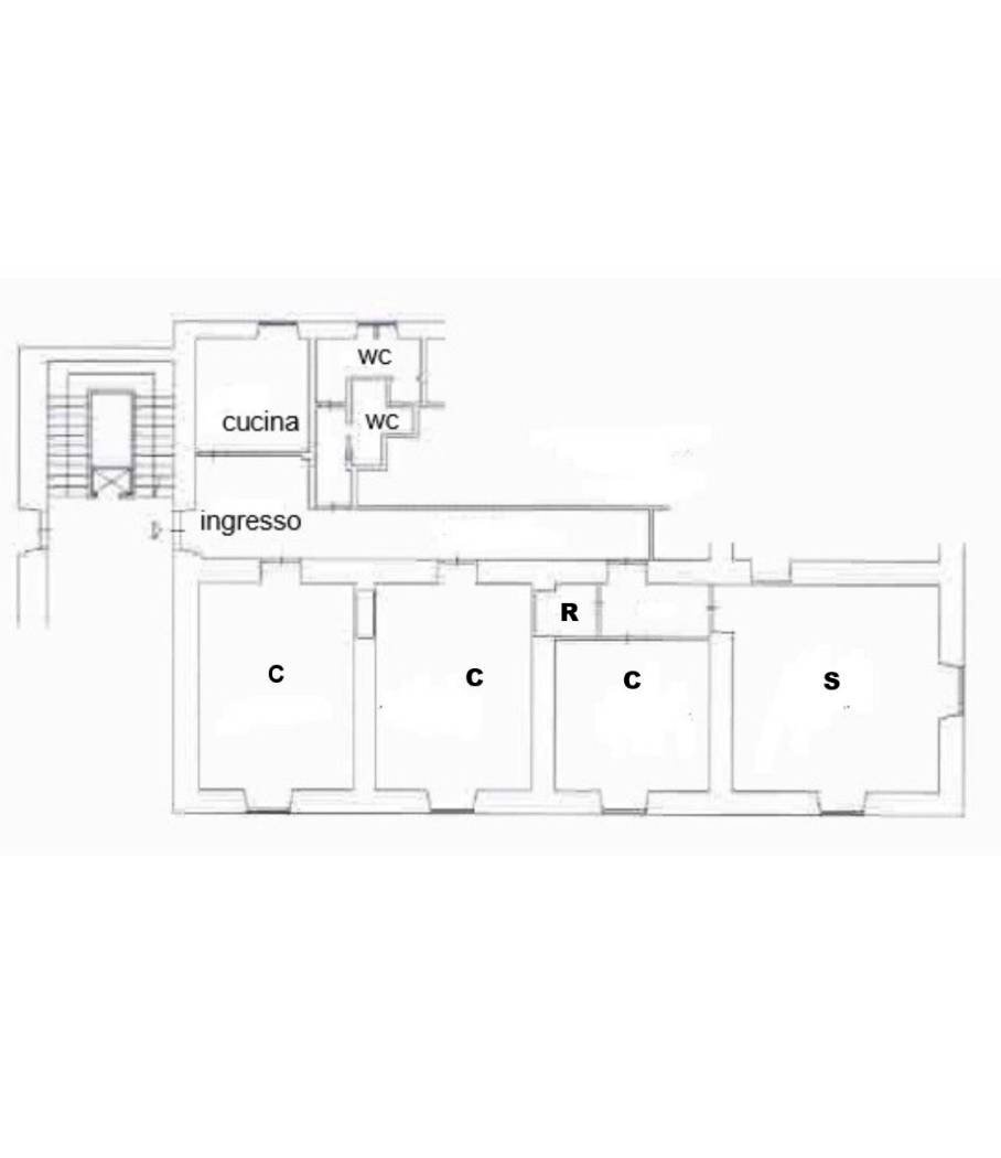 Quadrilocale via Cicerone, Roma - planimetria 1