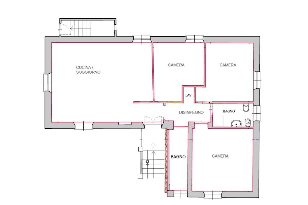 Independent house Via strusiglia, Ivrea - floor plans 1