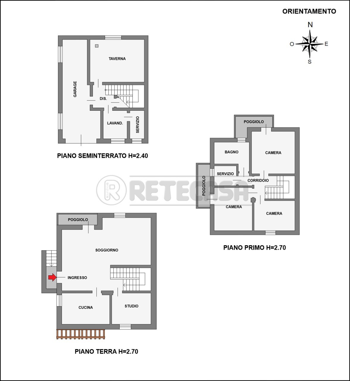 PLANIMETRIA - Porzione di casa Via A. Diaz 170, Vigonza - planimetria 1