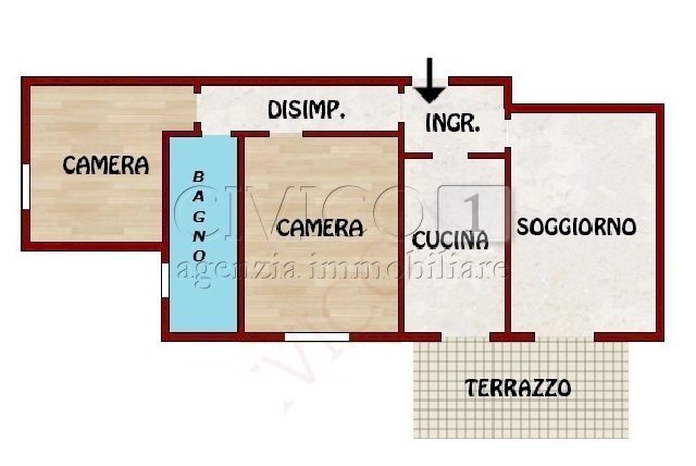 PLN ABITAZIONE - Appartamento Via Antonio Cantore 22, Vicenza - planimetria 1