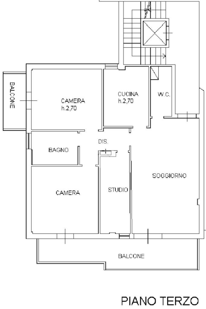Quadrilocale Via Giovanni Da Rimini, Rimini - planimetria 1