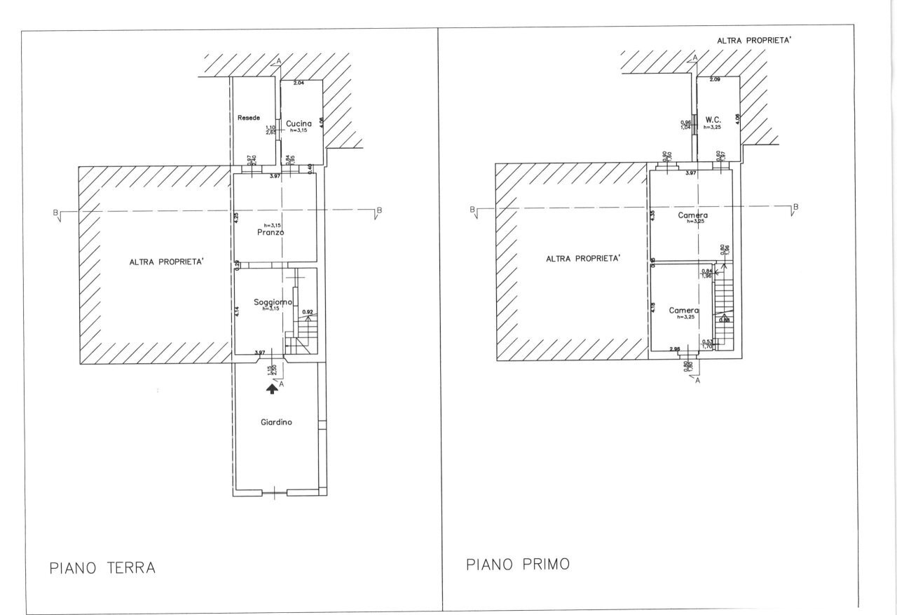 planimetria - Townhouse Piazza del Comune, Vaiano - floor plans 1
