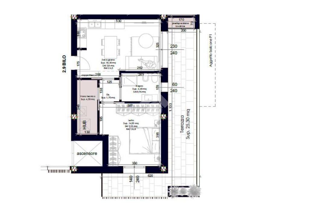 Bilocale Via Alberto Sordi, Parma - planimetria 1