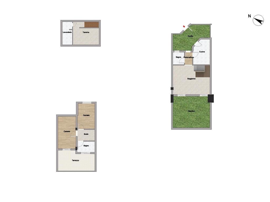 Villa a Schiera Via cusago, Milano (zona Baggio) - planimetria 1