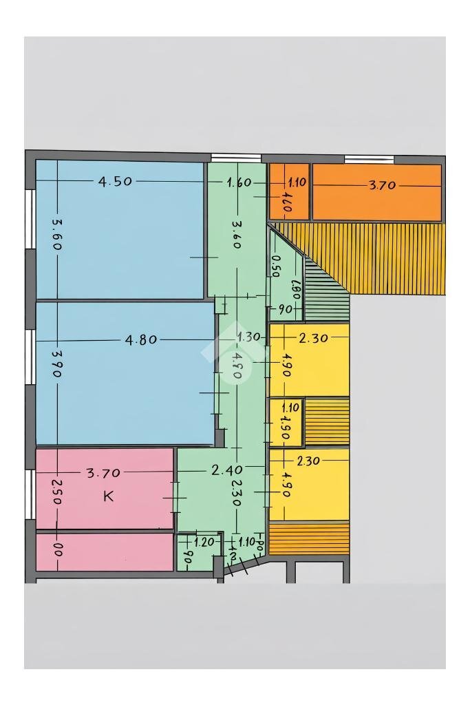 Trilocale Piazzale Antonio Cantore, Milano (zona Porta Genova) - planimetria 1