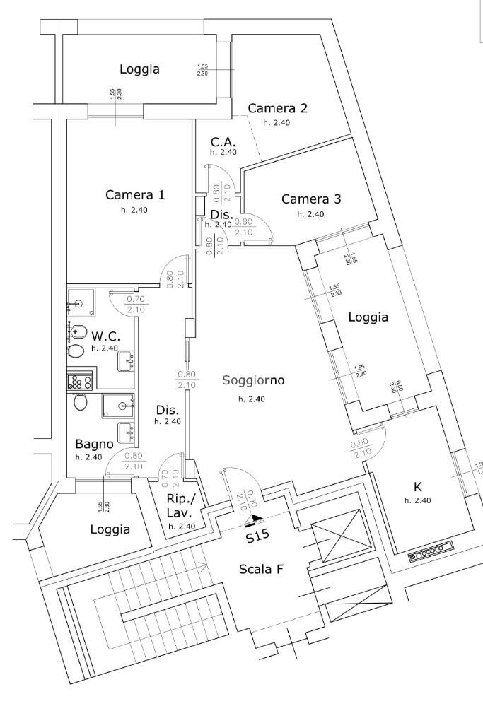Quadrilocale Via Giuseppe Taccioli, Milano (zona Affori) - planimetria 1