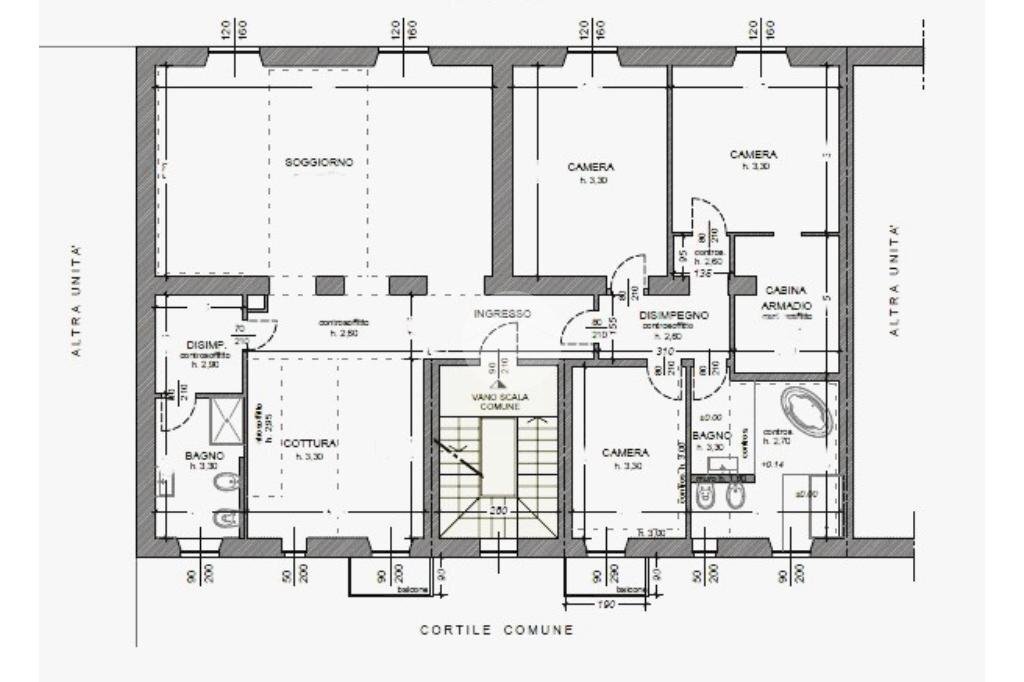 Quadrilocale Via Pellegrino Rossi, Milano (zona Affori) - planimetria 1