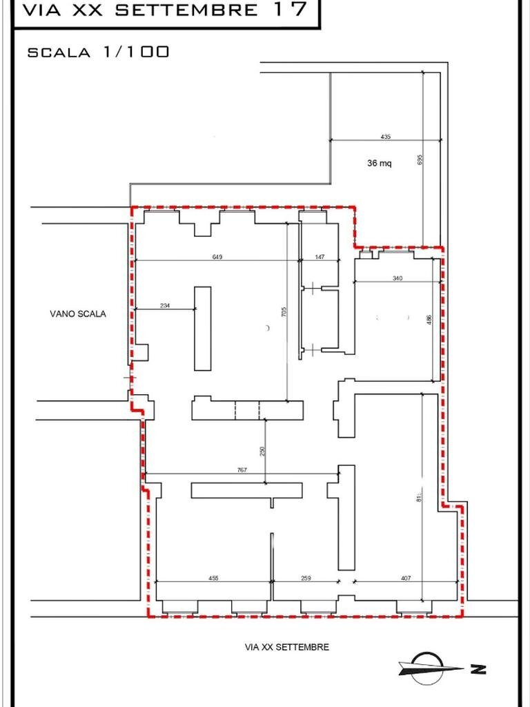 Appartamento Via XX Settembre, Torino (zona Centro) - planimetria 1